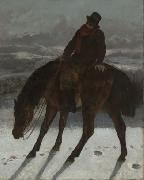 Gustave Courbet Hunter on Horseback Germany oil painting artist